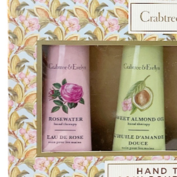 NEW! Crabtree & Evelyn ROSEWATER, SWEET ALMOND OIL, LAVENDER, AVOCADO Gift Set - Picture 5 of 8